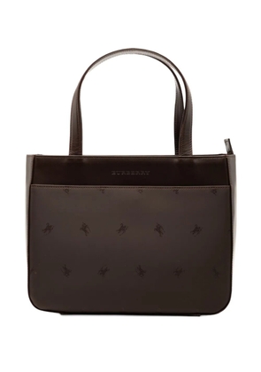 Burberry Pre-Owned 2000-2017 Leather Trimmed Nylon handbag - Brown