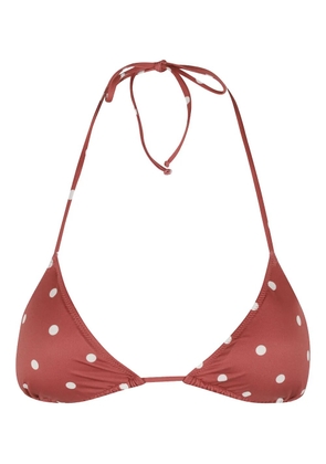 MC2 Saint Barth polka-dot triangle bikini top - Red