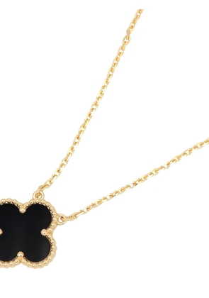 Van Cleef & Arpels Pre-Owned 2010s 18K yellow gold onyx alhambra necklace