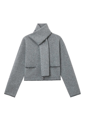 b+ab pocket scarf cardigan - Grey