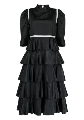 Batsheva Simone tiered midi dress - Black