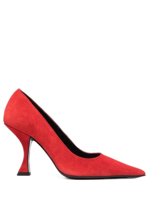 BY FAR 95mm Viva pointed-toe pumps - Red
