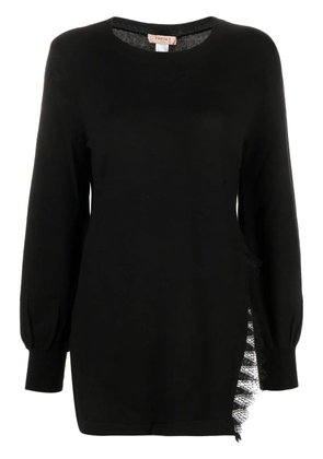 TWINSET corded lace-trim jumper - Black
