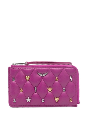 Zadig&Voltaire ZV Card lucky-charms leather cardholder - Purple