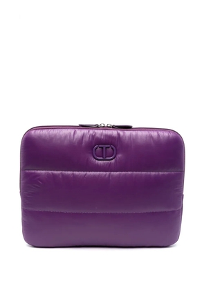 TWINSET Lila Ski logo-plaque padded bag - Purple