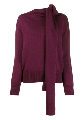 Nina Ricci wrap neck jumper - Purple