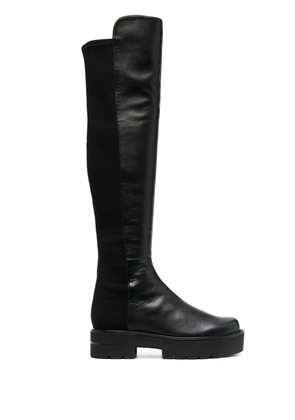 Stuart Weitzman 50mm chunky leather boots - Black