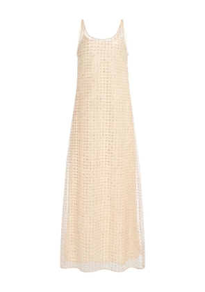 STAUD Aurielle star-embellished maxi dress - Neutrals