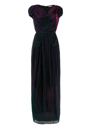 Marco De Vincenzo metallic sheen pleated dress - Blue