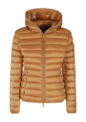 Save The Duck Alexis hooded quilted jacket - Brown