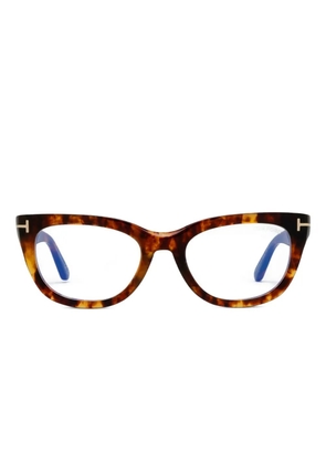 TOM FORD Eyewear tortoiseshell-pattern cat-eye frame glasses - Brown