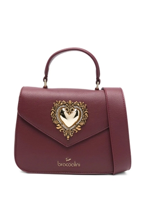 Braccialini Baroque heart appliqué cross body bag - Red