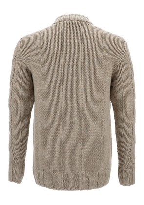 Customer Lovers zip cable-knit cardigan - Neutrals
