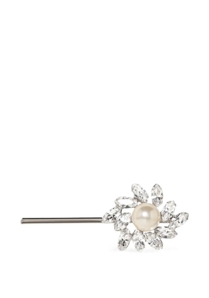 Jennifer Behr crystal pearl Esther bobby pin - Silver