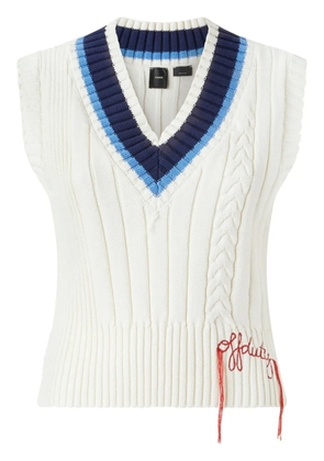 PINKO embroidered vest - White