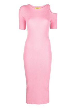 AERON cut-out ribbed midi dress - Pink