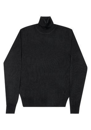 YSL logo detail roll-neck jumper - Black