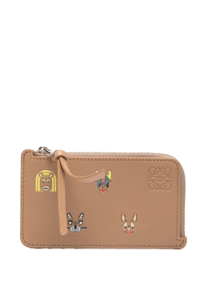 LOEWE zipped animals-print wallet - Brown