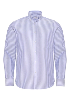 LOJA DAS MEIAS striped-pattern button shirt - Blue