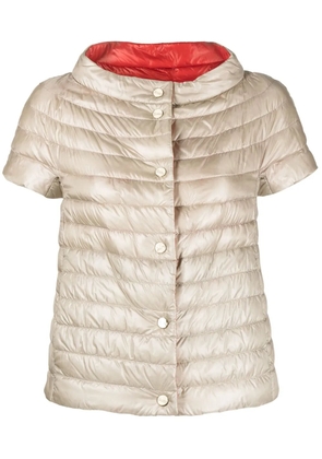 Herno padded short-sleeve jacket - Neutrals