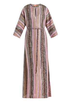 Missoni Zig-zag all-over pattern dress - Pink