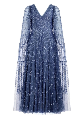 Needle & Thread sequin-embellished gown - Blue