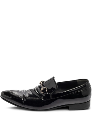 Gucci Pre-Owned Horsebit leather loafers - Black