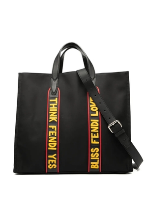 Fendi Pre-Owned 2010-2025 Large Nylon Think Fendi Yes Shopper Tote satchel - Black