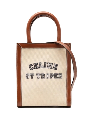 Celine Pre-Owned 2020 Mini Canvas St Tropez Vertical Cabas Tote satchel - Brown