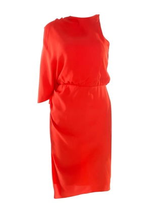 Pre-Owned Alexander Wang 2024 asymmetrical silk midi dress - Orange