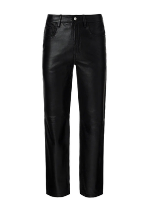 MEDEEA straight-leg leather trousers - Black