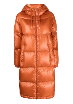 Herno padded zip-up hooded coat - Orange