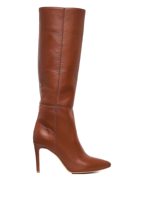 GINISSIMA 95mm Milla leather knee-high boots - Brown
