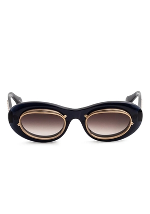 Matsuda oval-frame sunglasses - Blue