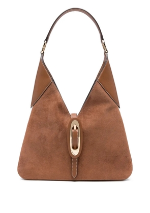 Michael Kors suede buckled shoulder bag - Neutrals