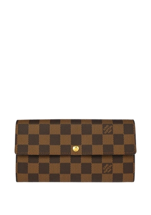 Louis Vuitton Pre-Owned 2010 Portefeuille Sarah Damier-pattern wallet - Brown
