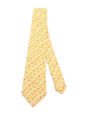 Hermès Pre-Owned 2000s patterned silk tie - Yellow