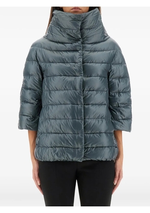 Herno Aminta funnel-neck three-quarter-sleeves jacket - Blue