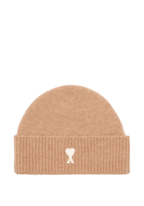 AMI Paris Ami de Coeur knitted beanie - Neutrals