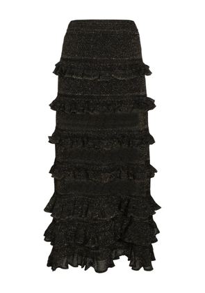ZIMMERMANN midi ruffled tiers skirt - Black