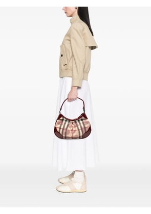 Burberry Pre-Owned 2000-2017 Hearts Nova Check Coated Canvas shoulder bag - Red