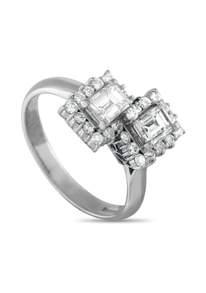LB Exclusive Platinum diamond Toi Et Moi ring - Silver