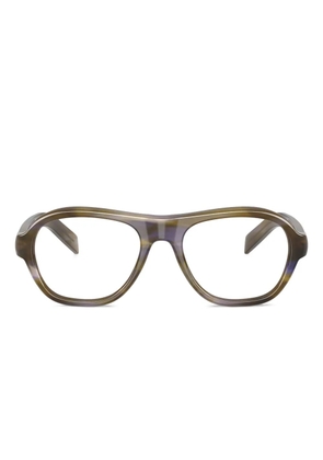Prada Eyewear pilot-frame glasses - Brown