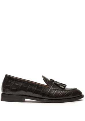 Scarosso leather loafers - Brown