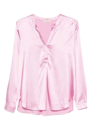 Purotatto V-neck long-sleeve blouse - Pink