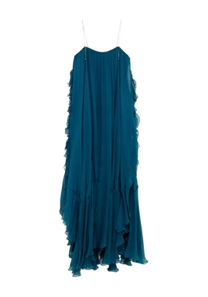 Chloé ruffled silk dress - Blue