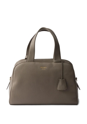 Prada large leather tote bag - Grey