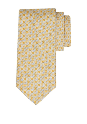 Ferragamo print silk tie - Yellow