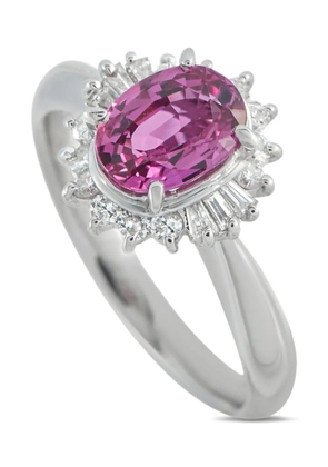 LB Exclusive platinum diamond and sapphire ring - Silver