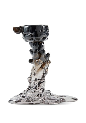 POLSPOTTEN dripping resin candle holder - Black
